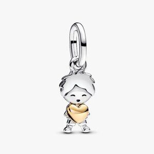 Pandora Happy Boy Two-Tone Dangle Charm